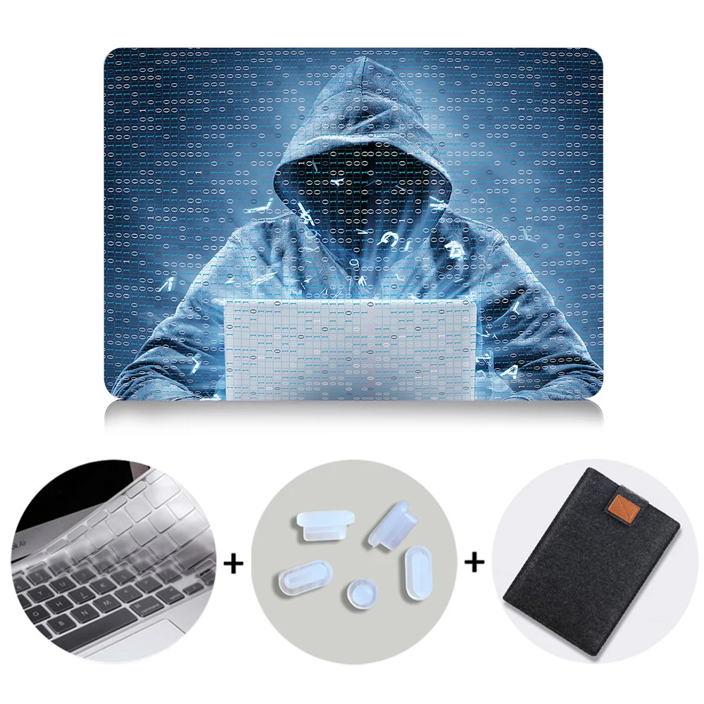 MTT для Apple Macbook Air Pro retina 11 12 13 15 дюймов чехол для ноутбука с сенсорной панелью ПК Жесткий Чехол таинственный хакер чехол для ноутбука - Цвет: MB07