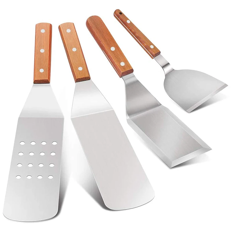 

Сковородка для барбекю, аксессуары, набор, 4 предмета эксклюзивный Гриль Инструменты Длинные/короткие шпатели набор, сковородка для барбекю...