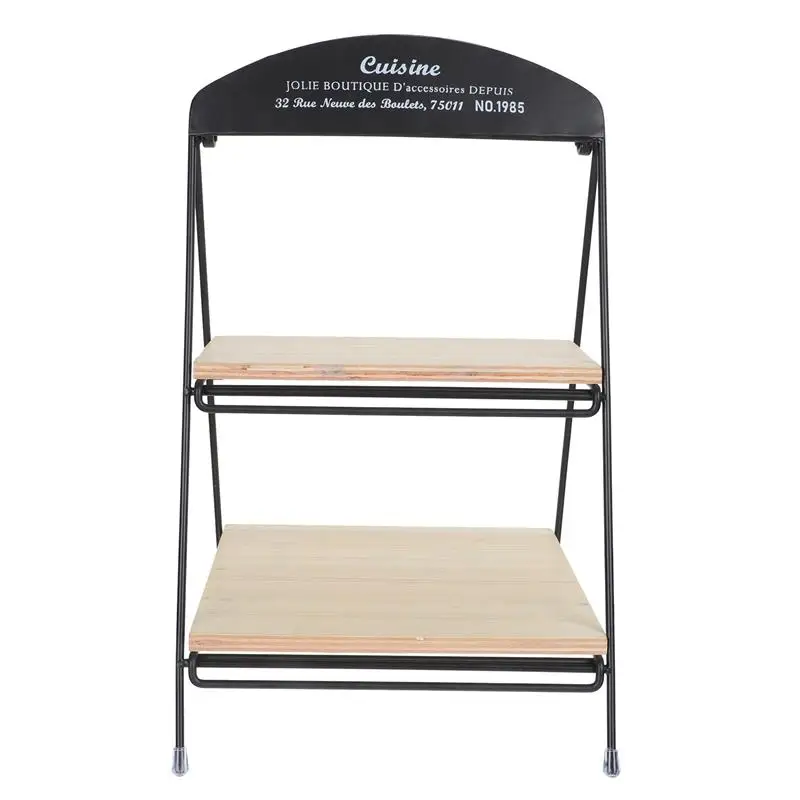 

1PC Folding Type Simple Double-layer Desktop Organizer Storage Rack Holder