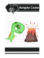 dinosaur volcano metal cutting mold animal mold scrapbook paper craft knife die cutting mold blade cut to death 2021 new