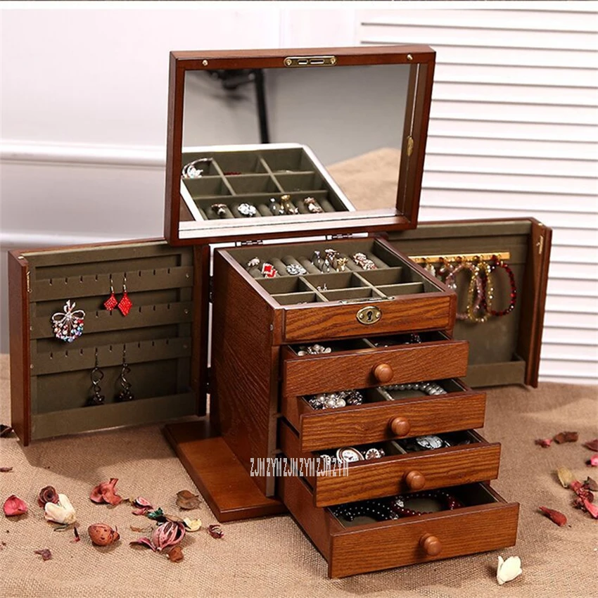 5-layer Jewelry Organizer Jewelry Display Casket Home / Move / Wedding / Gift Jewel Case