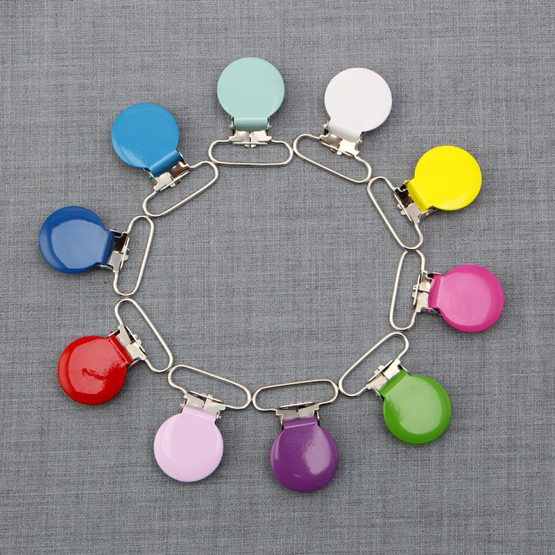 

10Pcs Infant Baby Metal Clips Pacifier Holders Shape Alloy Suspender Hook