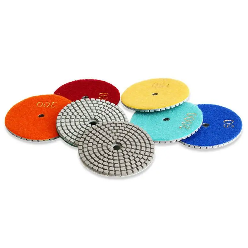 

10pcs/set 3in Dry Polishing Pad Flexible Diamond Polishing Pad for Granite Marble Stone Sanding Disc