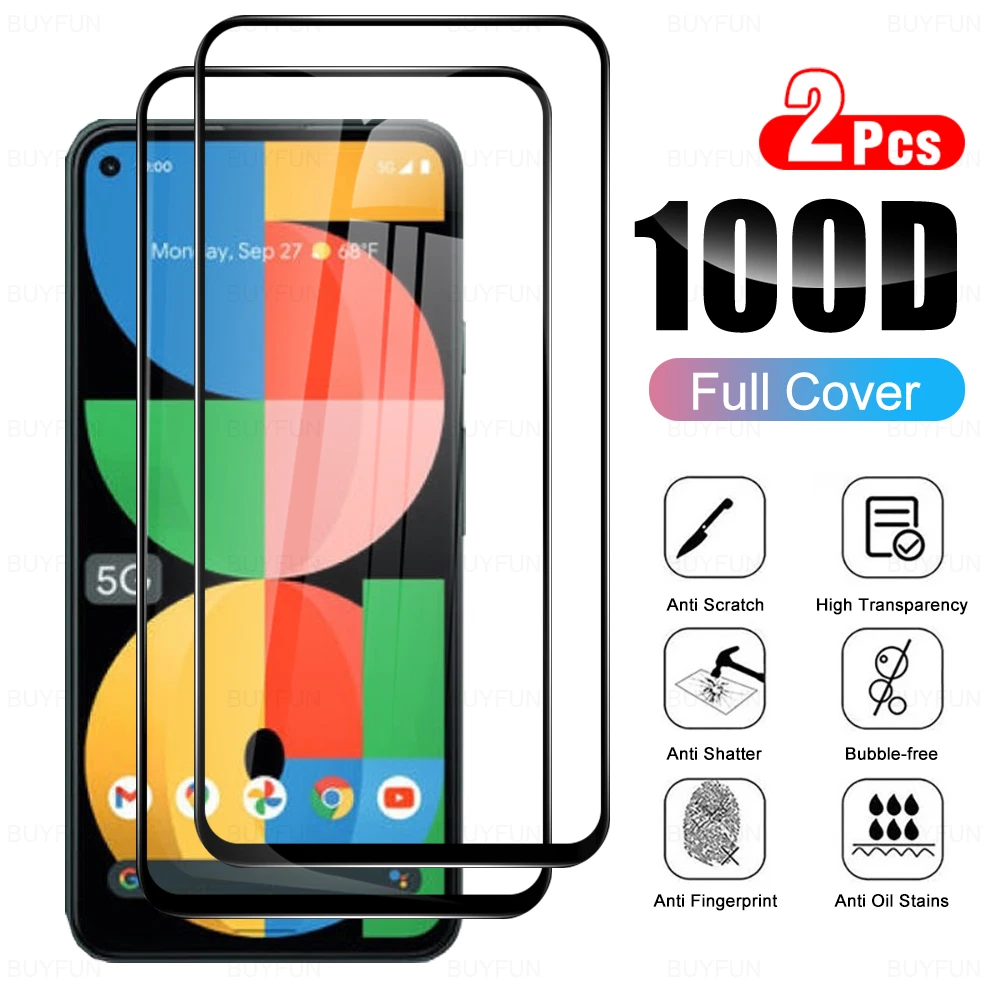 

Закаленное стекло с полным покрытием для Google Pixel 5a 5G 6,34, защитная пленка для экрана Google Pixel5a 5 a a5, защитная пленка, 2 шт.