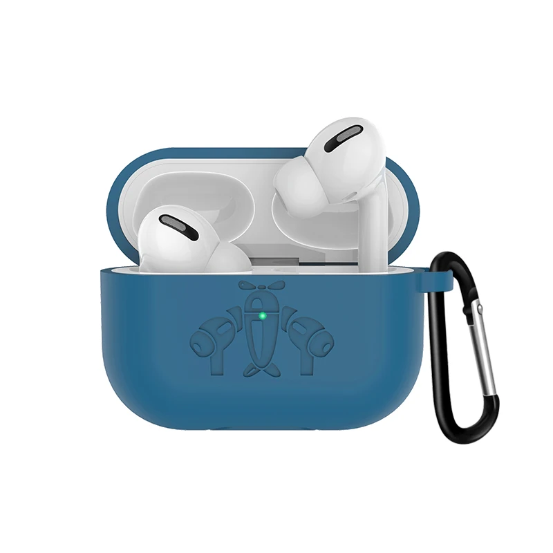 Для Apple Airpods Pro Чехол Air Pods Pro Чехол Funda беспроводные наушники защитный чехол для Air Pods Pro Earpods чехол - Цвет: Dark blue 3