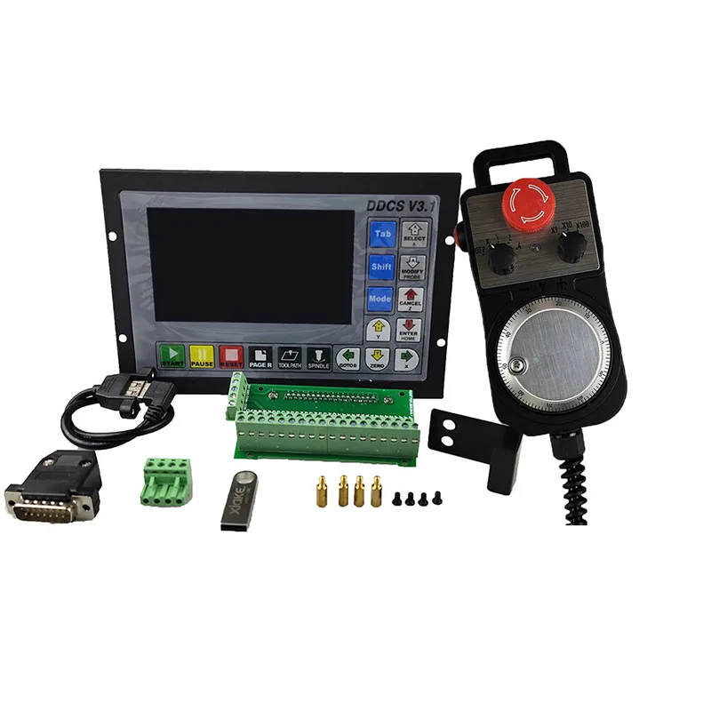 CNC mach3 USB 4 осевой комплект 1 шт. DDCS V3.1 контроллер Nema23 3 Нм мотор с замкнутым контуром