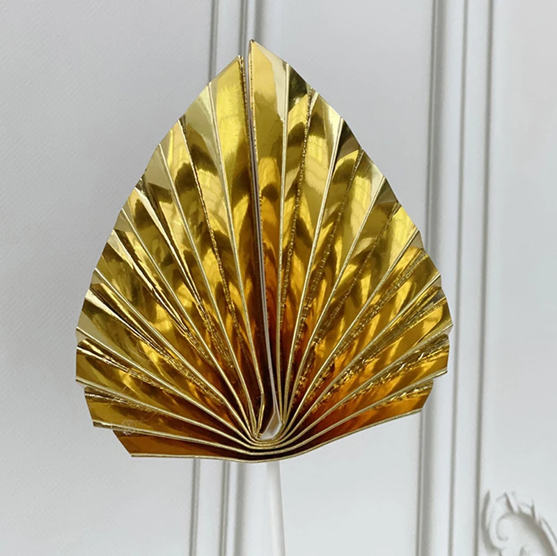 

1 шт. бумажный складной веер, Топпер для торта, Золотой лист, Фотофон для детского дня рождения