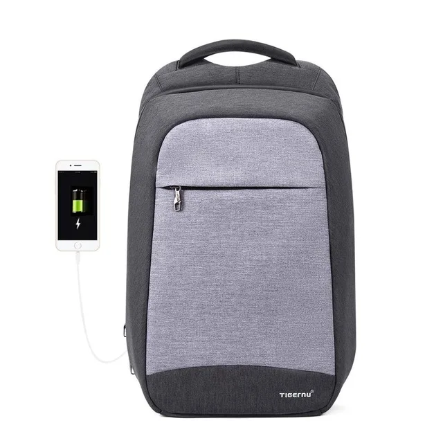 Black and Grey Multi Модные женские рюкзак розовый 15," Ноутбук Anti-theft рюкзаки Для женщин школьный рюкзак для девочек Бизнес сумка - Цвет: Black and Grey