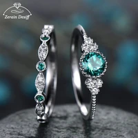 fashion all match zircon ladies ring micro emerald ring jewelry women rings engagement rings for women