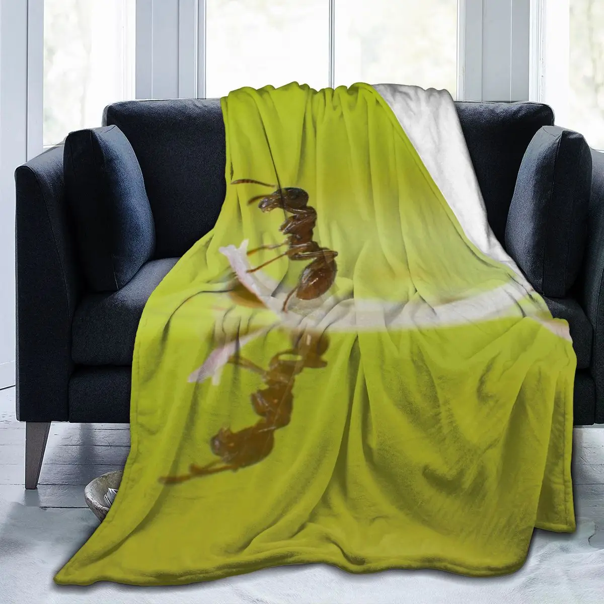 

animal Ant 3D printing printed blanket bedspread blanket retro bedding square picnic wool soft blanket