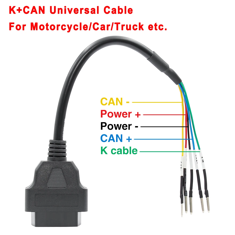 

Разъем OBD2 для мотоцикла KTM, мотоцикла, 6-контактный разъем для Yamaha/Honda/Harley/Ducati/Kawasaki для OBD, автоинструменты, удлинительный кабель для мотоцикла