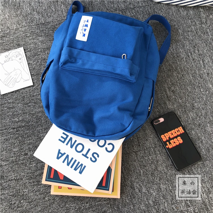 

SB467 2021 new Japanese Harajuku simple and versatile canvas backpack Large capacity travel backpack