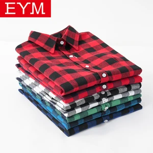 Женская Классическая рубашка в клетку, повседневная хлопковая блузка с длинным рукавом в офисном стиле, большие размеры, 2019