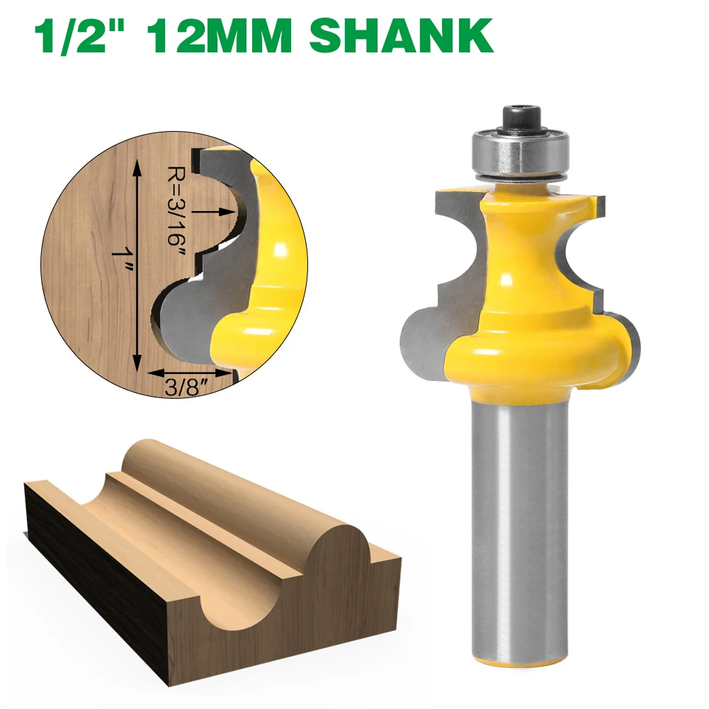 

1 шт., Фрезерный резак с хвостовиком 12,7 мм 12 мм, резьба по дереву, бусина, Формовочная фреза, фреза для соединения шип-паз