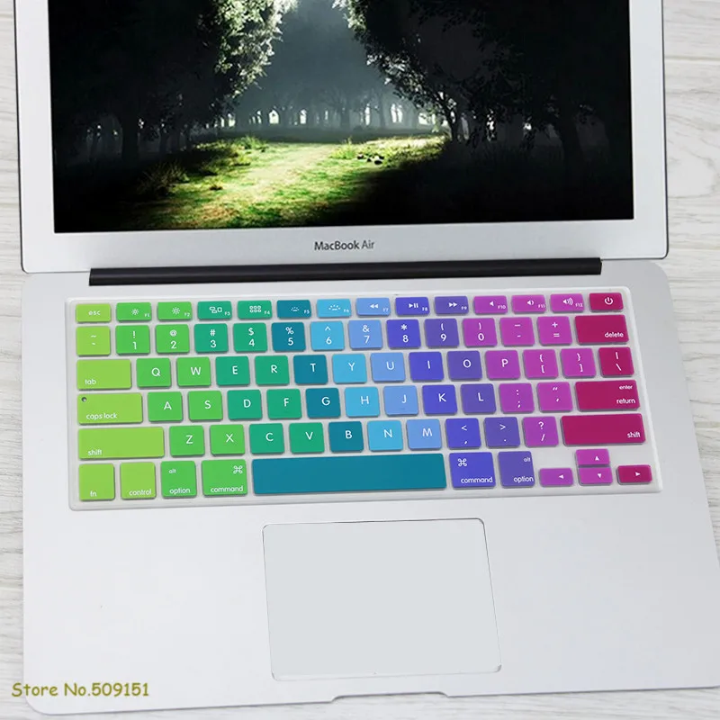 Чехол с английской клавиатурой США для Apple Mac MacBook Pro 13 15 17 Air Retina13 защитный чехол