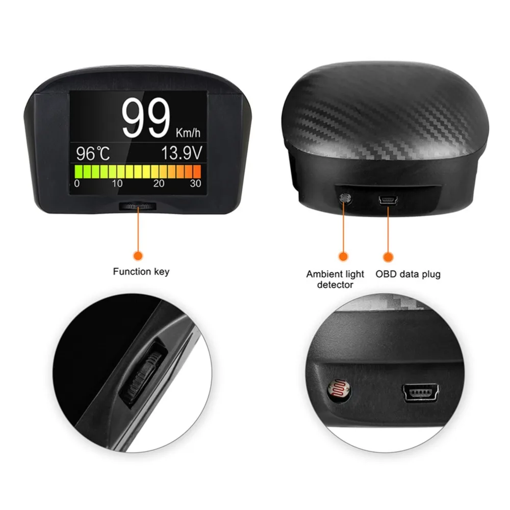 AUTOOL X50 Plus HUD Дисплей Многофункциональный автомобиль OBD Умный Цифровой измеритель температуры Сигнализация Код неисправности напряжение скорость