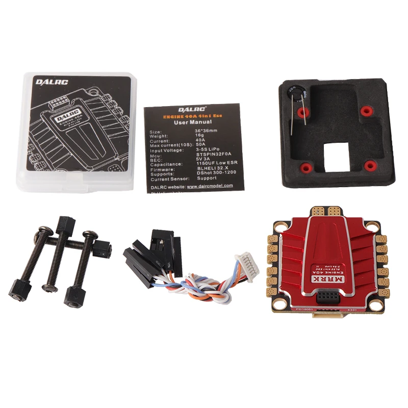 DALRC ENGING 40A 3-5S Blheli_32 4 в 1 ESC Бесщеточный DSHOT1200 BLDC готов w/5 V BEC для RC гоночного дрона F450