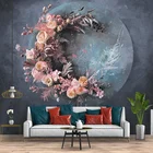 3D Ручная роспись цветы популярные обои Гостиная диван фоновая стена спальня современная декоративная роспись papel DE parede