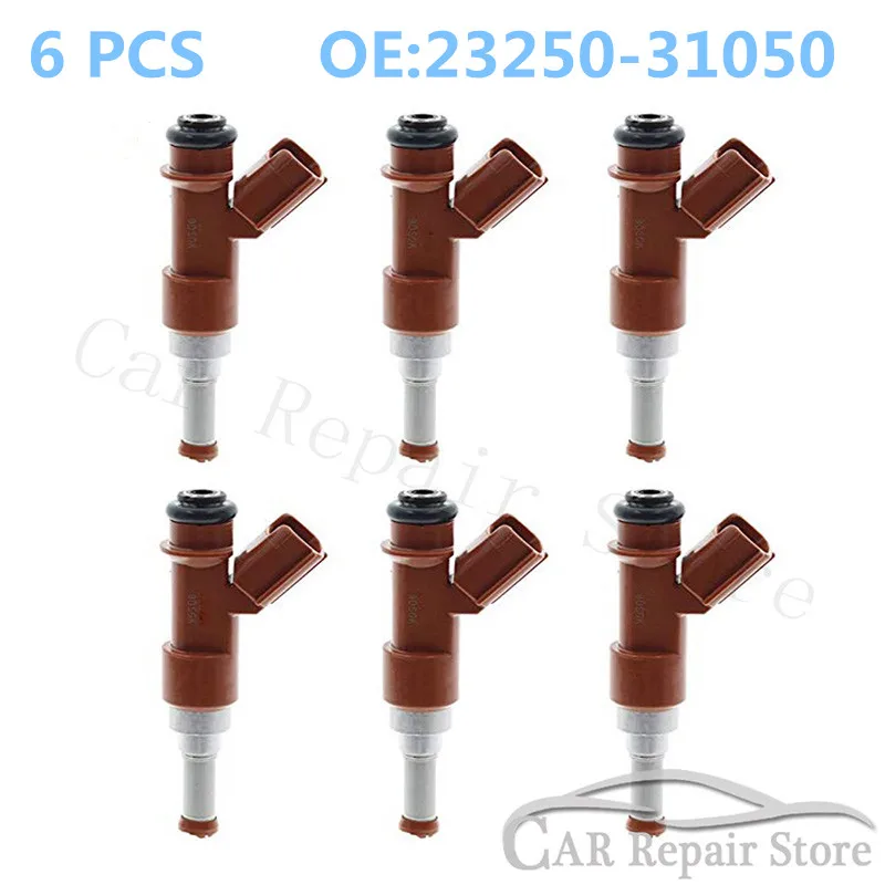 23250 31050 6 шт. инжектор топлива для Toyota Lexus 3.5L V6 цилиндров. 2GR Camry RAV4 Lexu Форсунка 0P040