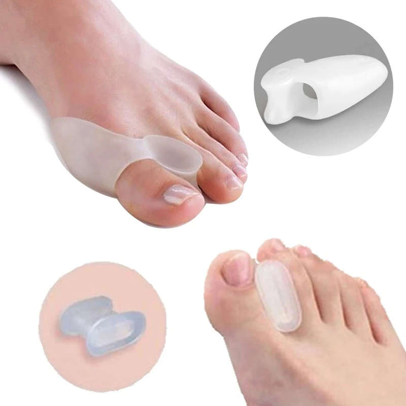 

2Pair Bunion Corrector Hallux Valgus Correction Foot Straightener Silicone Toe Separators Orthopedic Foot Care Pedicure Tools