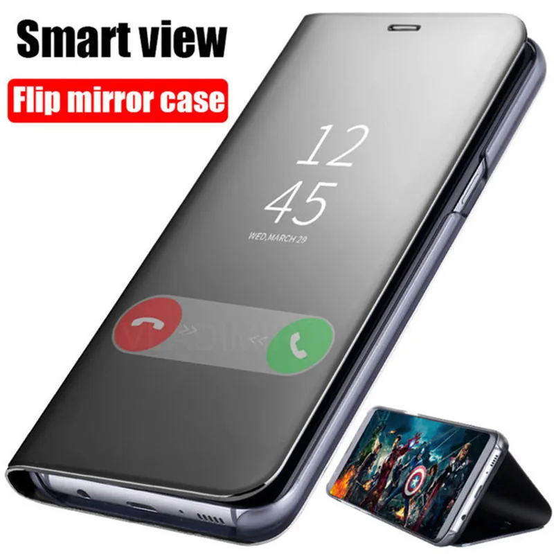 Умный зеркальный флип-чехол с подставкой для Huawei Honor 20 Note 10 9 Lite 8X 7A Pro Y9 Nova 3 3i 3e P Smart