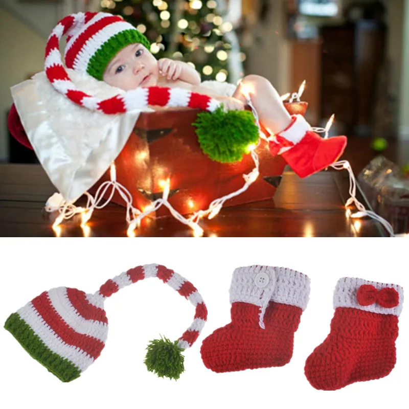 Реквизит для фотосъемки новорожденных мальчиков и девочек Вязаный крючком