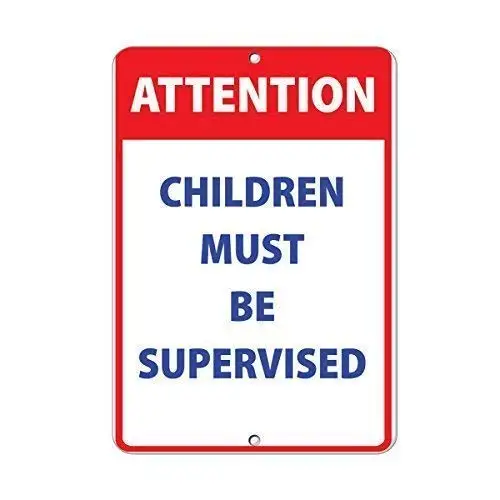 Внимание детям должен быть присмотрен на мероприятие металлический настенный
