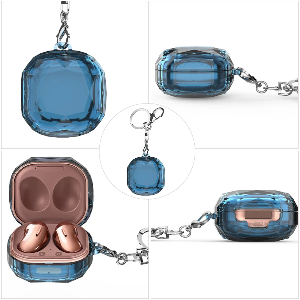 

1Pc Earphone Box Transparent Protective Cover Compatible for Galaxy Buds live