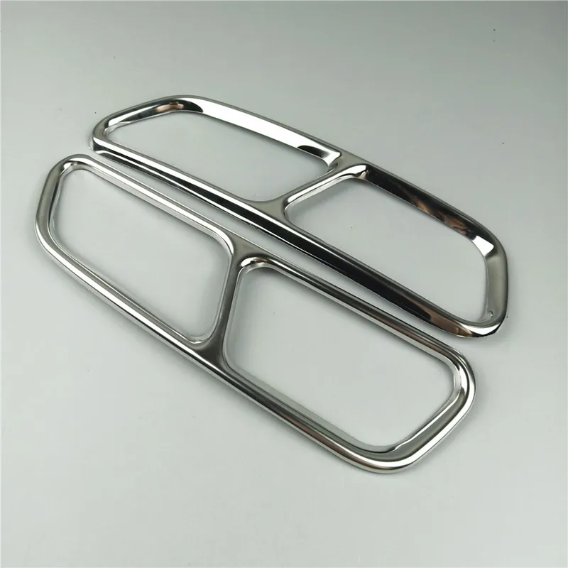 

Stainless Steel Tail Throat Pipe Modified Cover Trim For Audi A6 C7 2016-2018 Car Exhaust Tail Pipes Decoration Frame