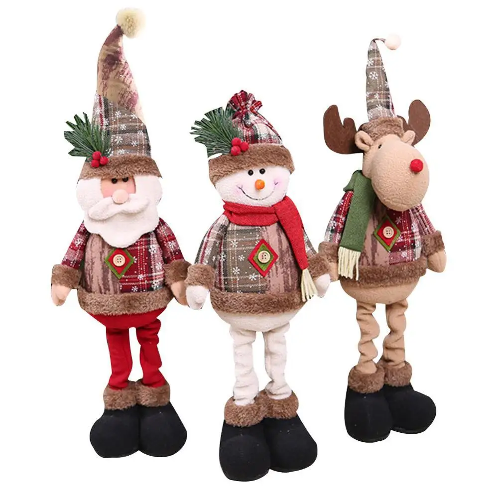

2021 Christmas Decorations Christmas Dolls Christmas Tree Decorations Innovative Elk Santa Snowman Decoration Kids New Year Gift