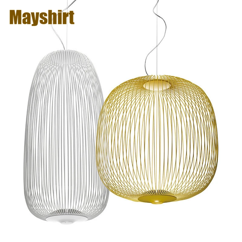 

Foscarini Spokes Bird Cage Pendant Light Modern Led Living Room Kitchen Hanging Lamps Dining Room Lights Home Industrial Decor