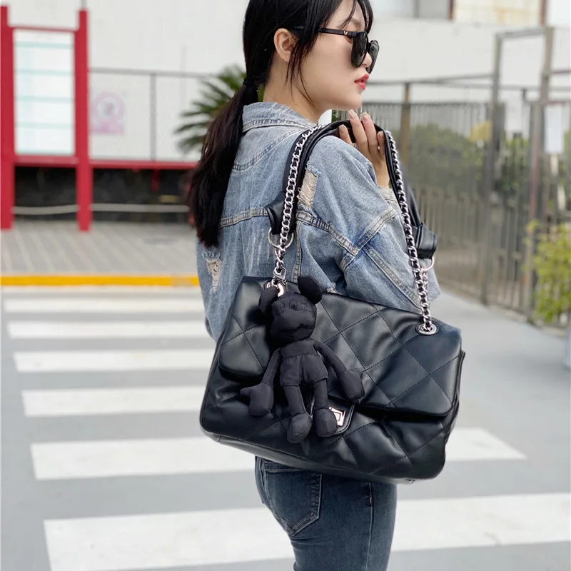 

Bags, women's bags, new winter messenger bag, large-capacity rhombic chain bag