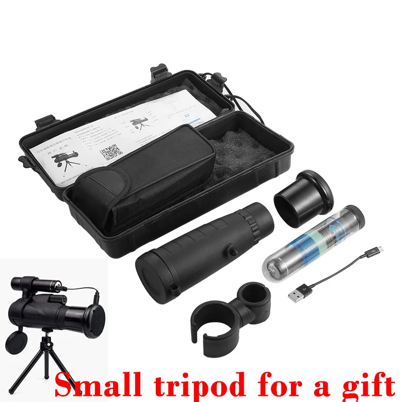 

40x60 Monocular Night Vision Scope Infrared Digital Camera Connect Cellphone Photography Multi-function Night Viewer Telescope