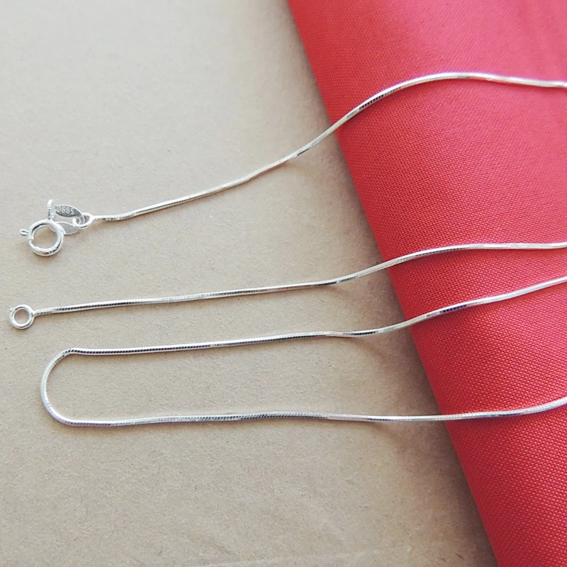 Цепочка-змея из серебра 925 пробы с сертификатом | Украшения и аксессуары