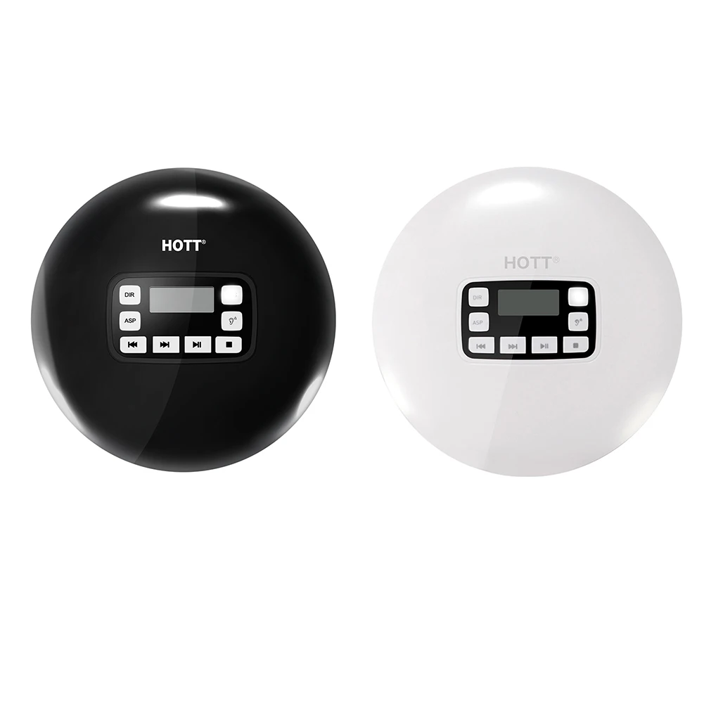 

Rechargeable Portable CD Player Bluetooth-compatible HiFi with Stereo Speaker Headphones FM for Car Home Travel Anti-Shock