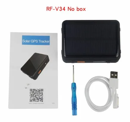 without box 9000 мАч солнечной энергии Овцы корова скот Смарт GPS трекер RF-V34 анти-Дистанционная сигнализация SOS низкая батарея сигнализация/SIM карта изменение - Цвет: without box