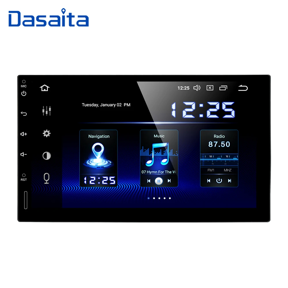 Dasaita 7 &quotHD сенсорный Экран автомобильный радиоприемник 2 din встроенный DSP Android 10 0