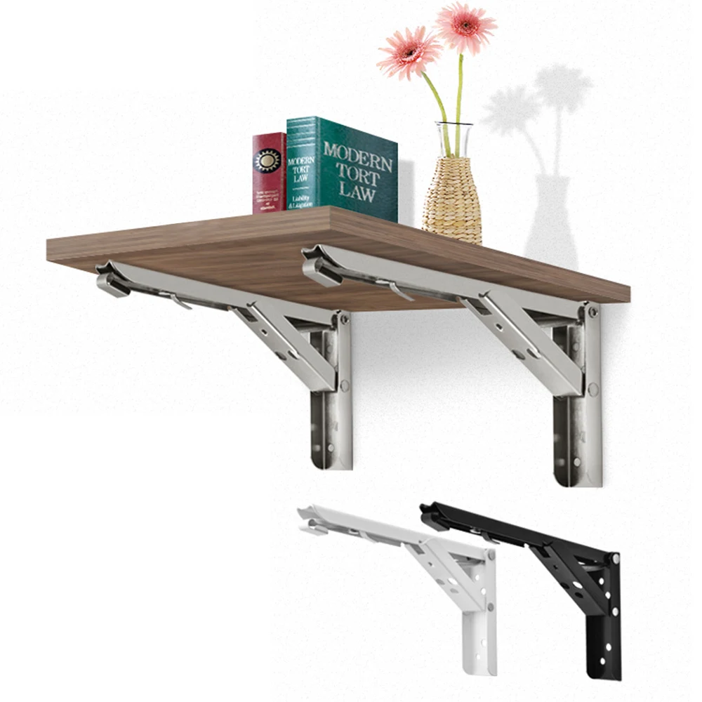 

Треугольный тяжелый кронштейн для подставки стола Экономия пространства нержавеющая сталь 2 шт. складной угловой кронштейн