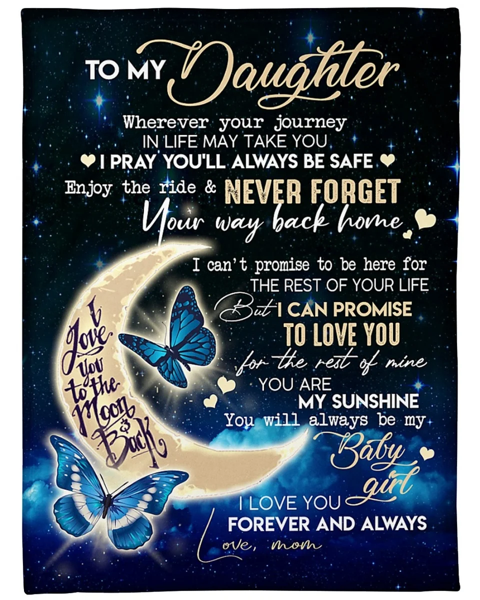 Для моей дочери всегда люблю тебя мама бабочка | Удобное и высококачественное