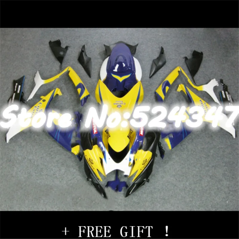 

Injection ABS Fairing Kit Bodywork for Suzuki GSXR600 GSXR750 GSX-R 600 750 06-07 2006-2007 yellow blue black white
