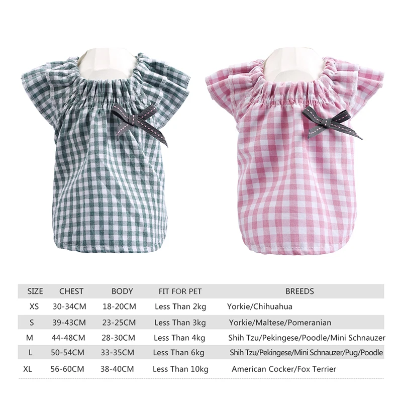 Для маленьких больших собак Сезон весна-лето Одежда хлопковая рубашка для