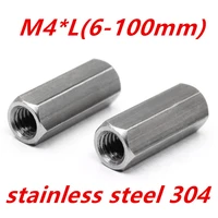 m4l8 100stainless steel 304 hex socket spacer board stud male to female standoff screws hexagon spacer bolt773