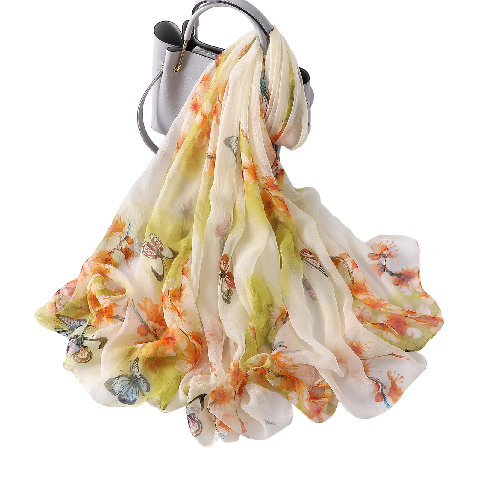 Новинка 2020 модный пляжный шарф из искусственного шелка Женская шаль на все