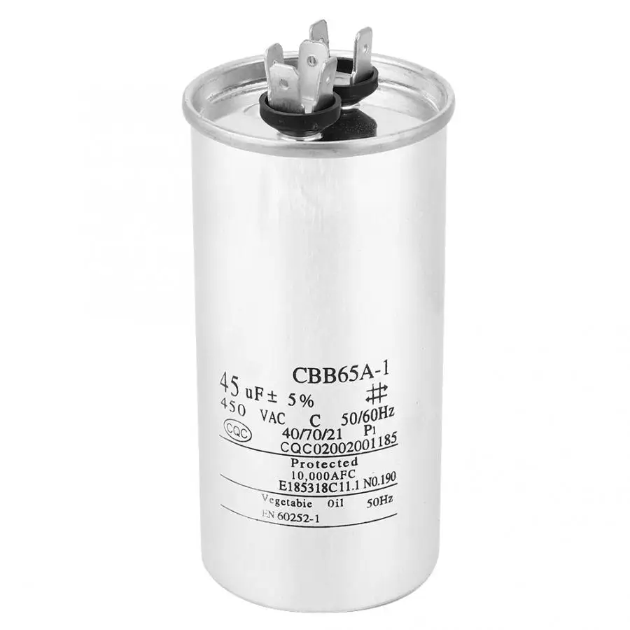 CBB65 45 мкФ 450V конденсатор из алюминиевой фольги компрессор кондиционера пусковой