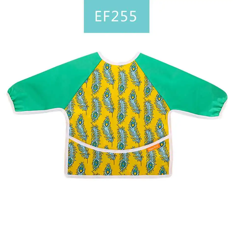 HappyFlute Baby Bibs Waterproof Print PUL&amp Minky Cute Long Sleeve Children Bib Burp Clothes Stuff | Детская одежда и обувь