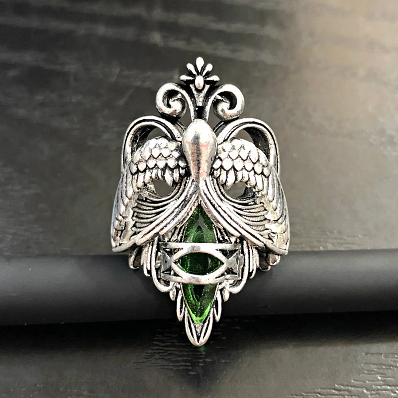 Винтажное крутое мужское кольцо в виде маски металлическое античное серебряное