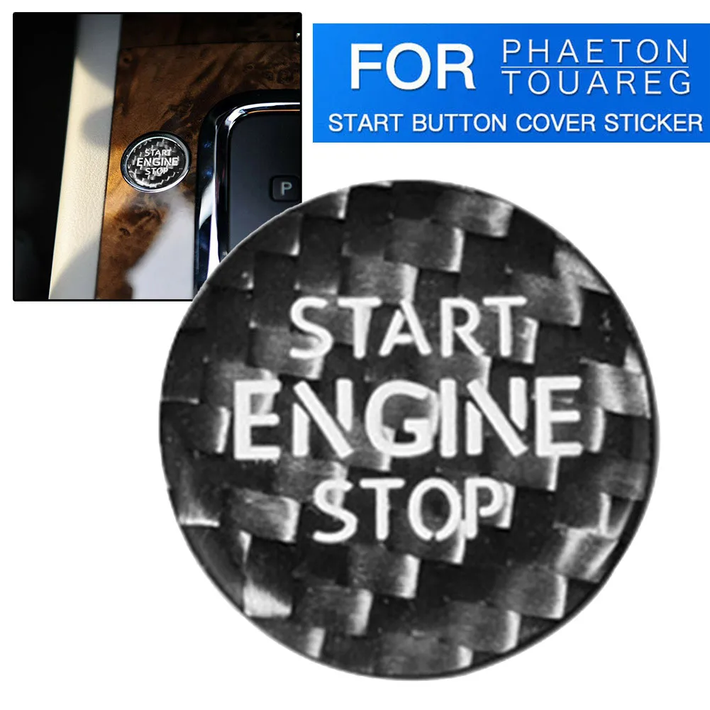 

Car Button Decor Carbon Fiber Carbon Fiber Black Center Engine For Touareg Phaeton 2006-2010