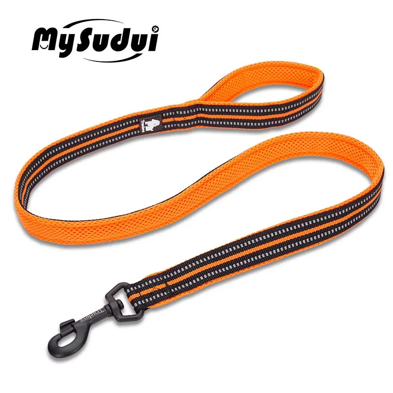 orange MySudui Truelove, мягкая сетка, нейлоновый поводок для собак, светоотражающий нейлоновый поводок для прогулок, дрессировки собак, поводок для бега, поводок для собак домашних животных, 110 см, Прямая поставка - Цвет: orange