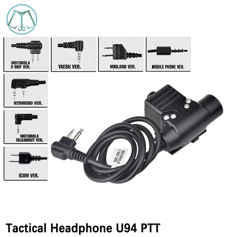 

Z Tactical Headphone U94 PTT for Motolora Talkabout/ 2-way/Kenwood/ICOM/Yaesu/Midland BaoFeng UV-82 Radio Headset Airsoft Z113