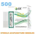Акупунктурная игла с плоской ручкой 500, акупунктурные Одноразовые Косметические массажные иглы Zhenjiu Zhen из нержавеющей стали